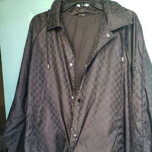Authentic Blk Men's Gucci Windbreaker with detacha